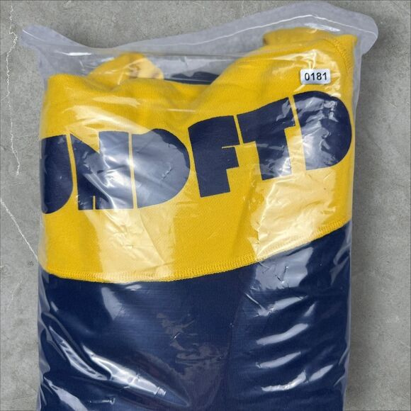 Navy and Yellow Undefeated UNDFTD Spell out Zip-up Hoodie Sweatshirt - Medium - Picture 8 of 8